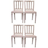 * A100  SET OF FOUR SWEDISH DINING CHAIRS C 1900